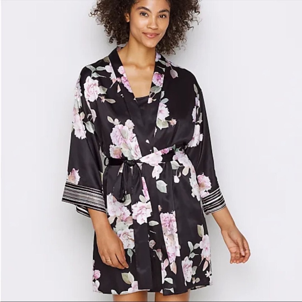 Flora Nikrooz from shopbop black floral kimono gown